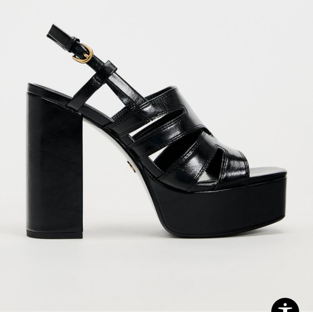 Zara plataform sandals high heels size us9.